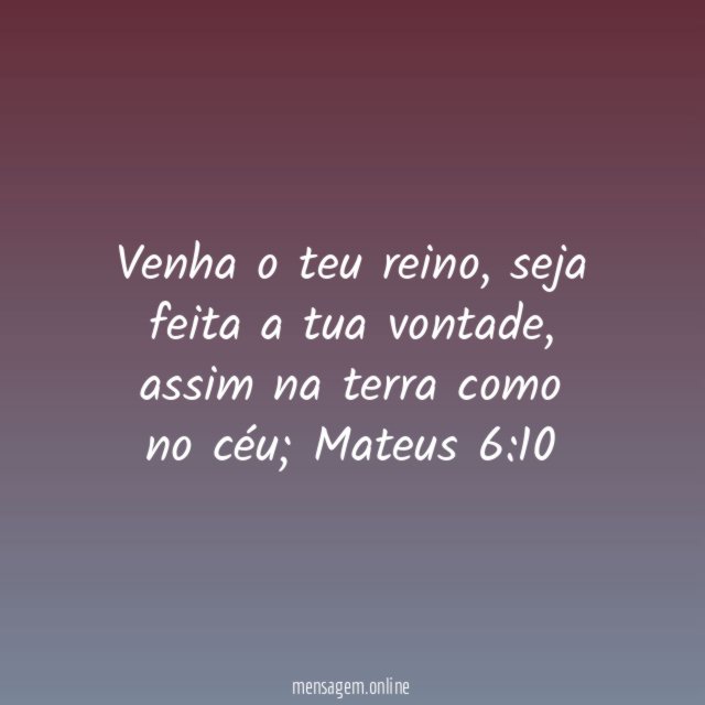 Seja feita a tua vontade