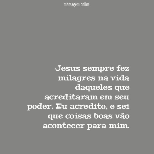 Eu creio em milagres