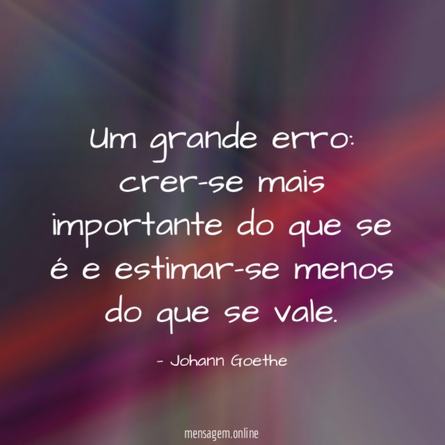 Um grande erro