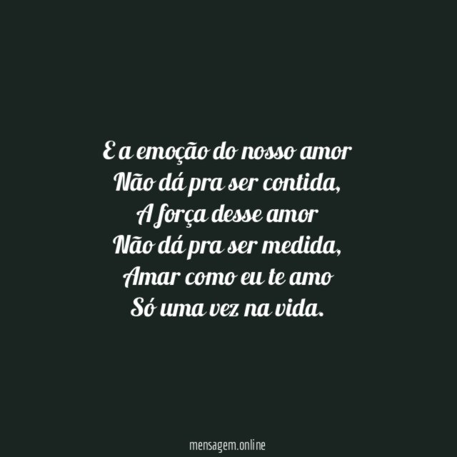 O amor é mais