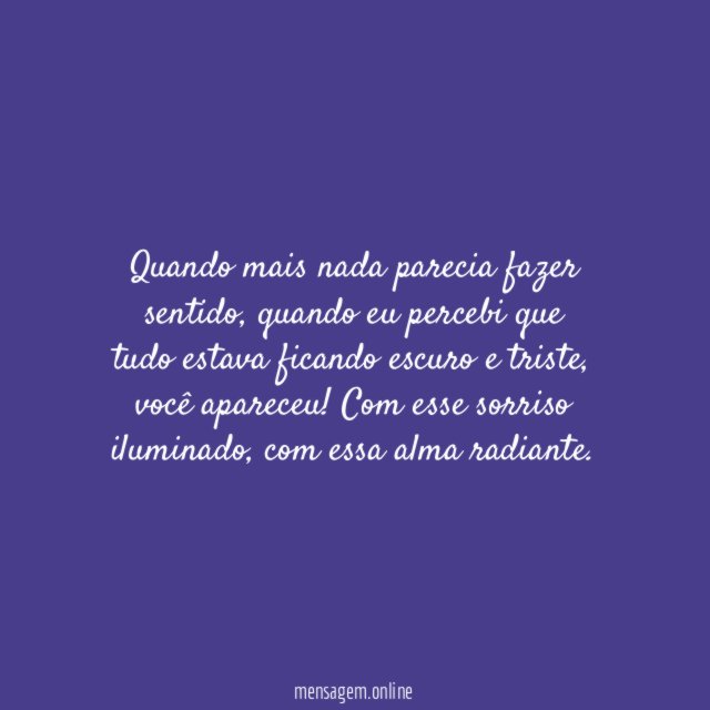 Você apareceu