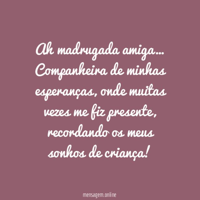 Madrugada amiga