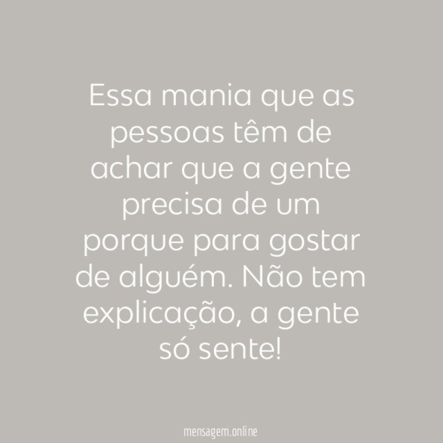 Gostar de alguém