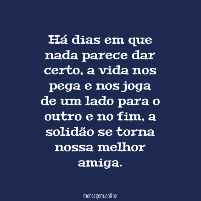 Solidão amiga