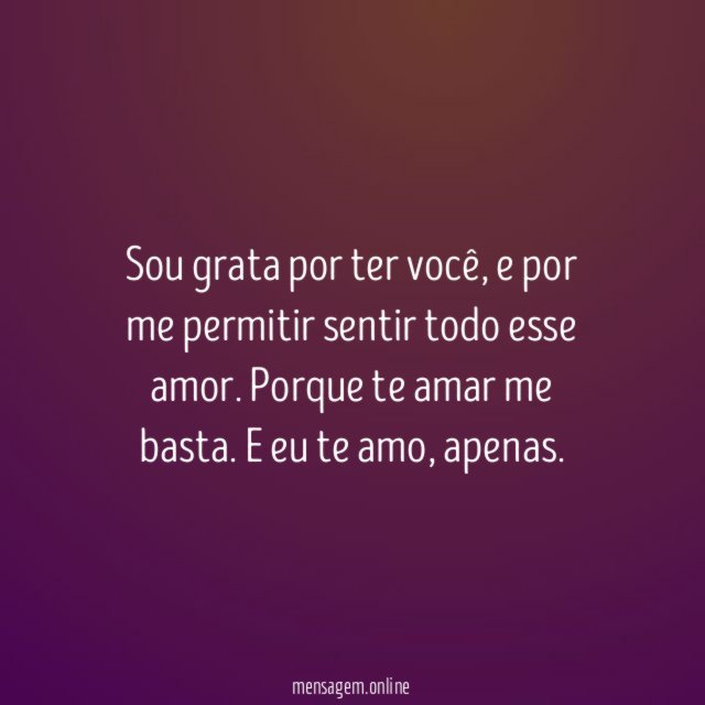 Te amar me basta