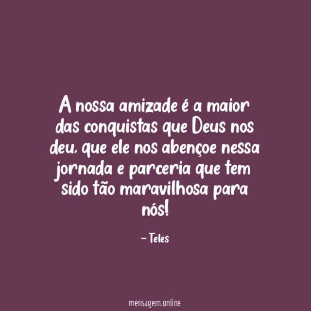 Nossa amizade é