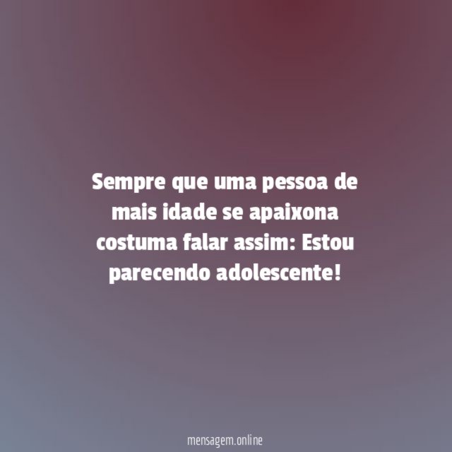 O Amor e a Idade