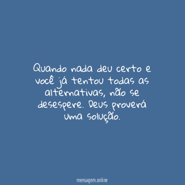 Não desista