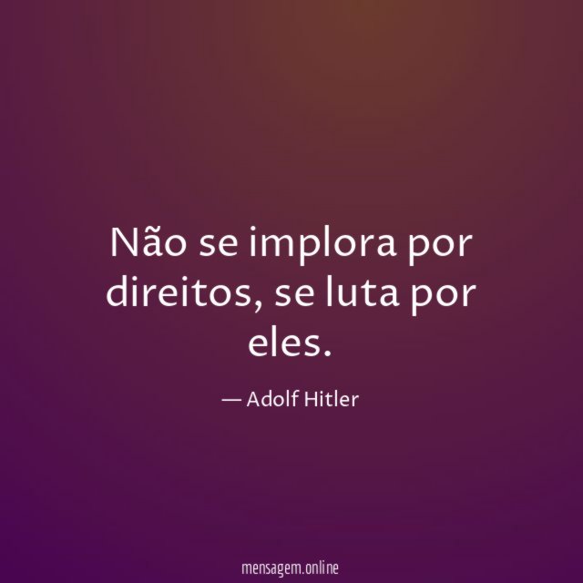 Não se implora por direitos