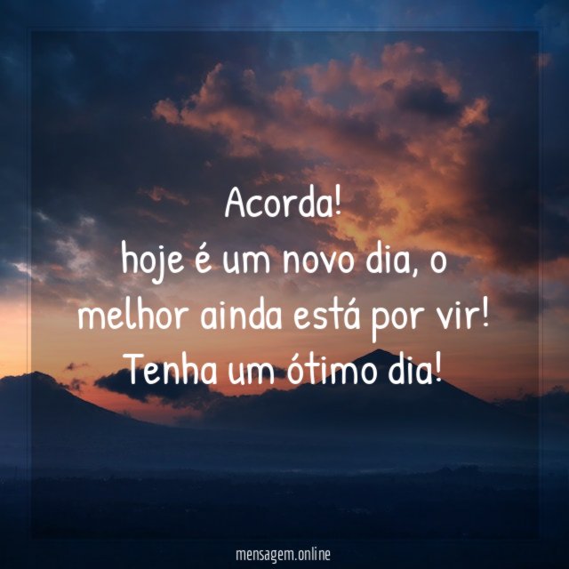 Hoje é um novo dia