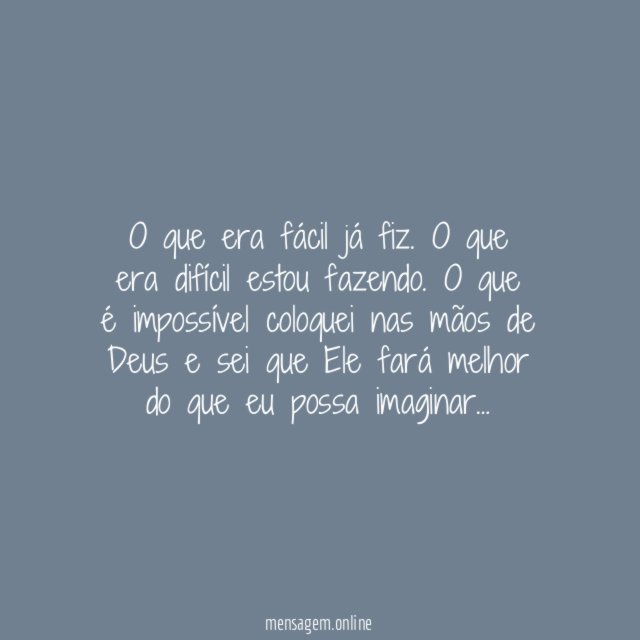 Ele fará melhor