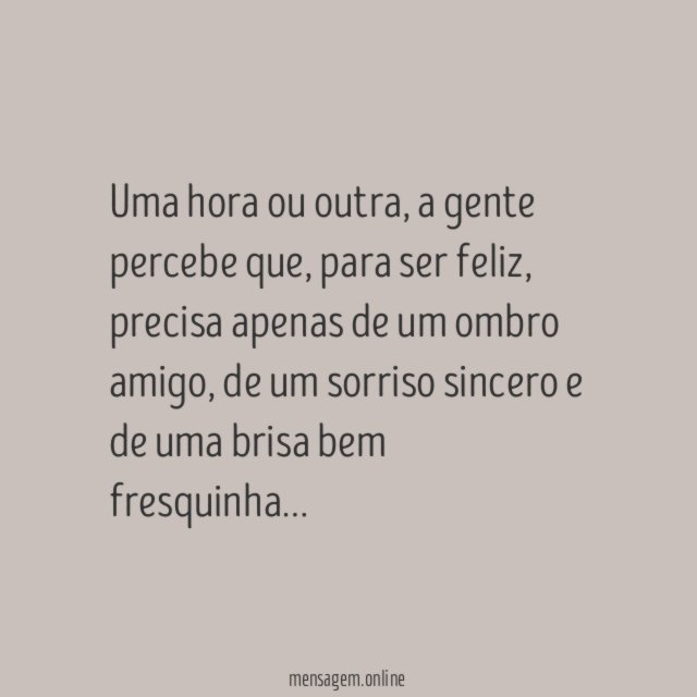 Uma hora ou outra