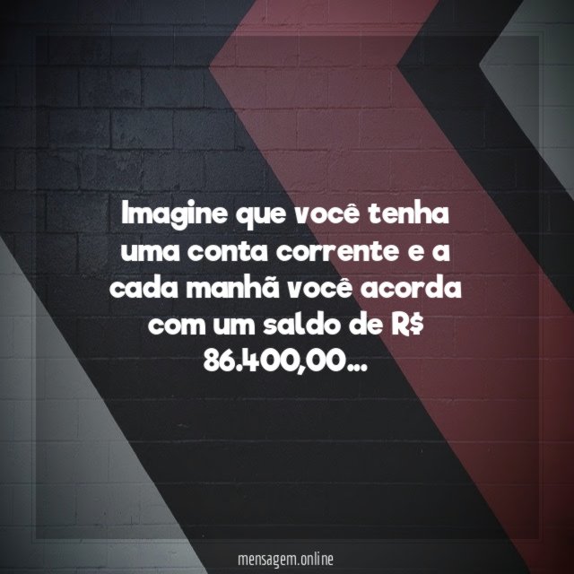 A conta bancária da vida