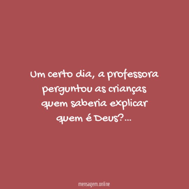Sem Deus a vida é sem sabor