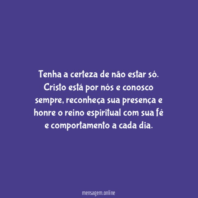 Não estamos sozinhos
