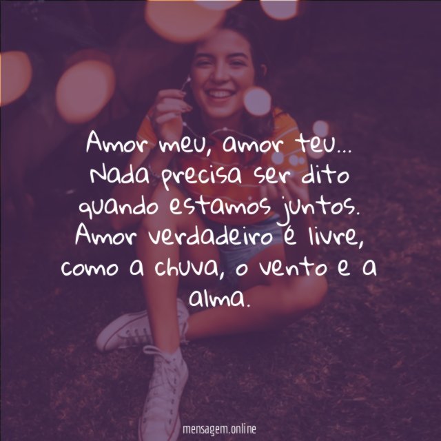 Amor meu, amor teu…