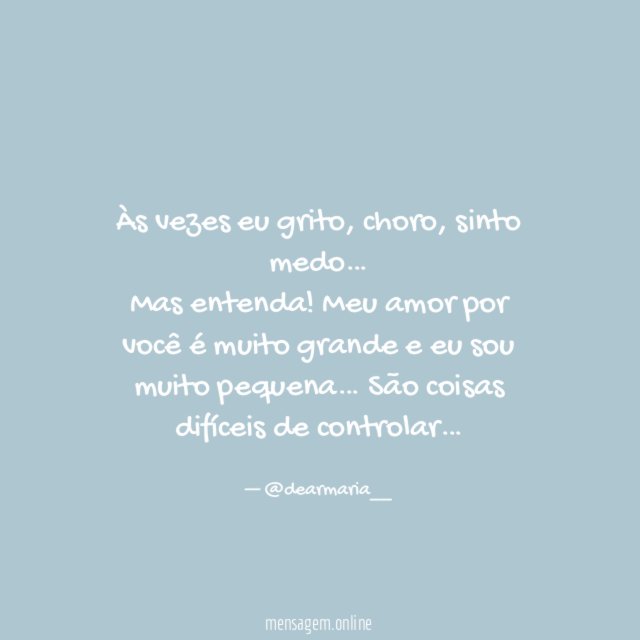 Sou muito pequena