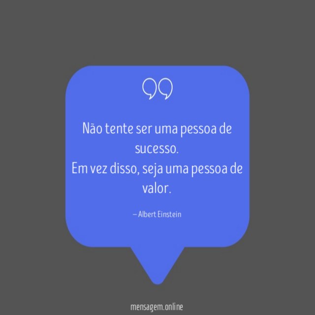 Sucesso ou valor