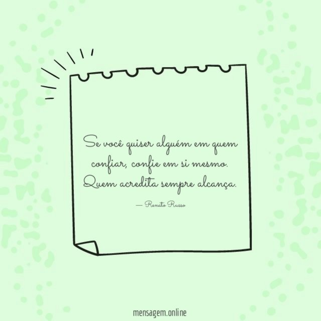 Confie em si mesmo