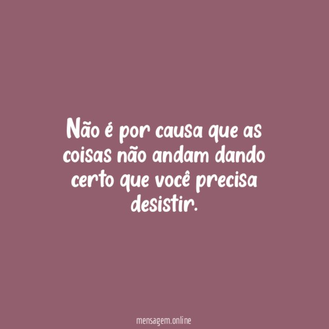 Nunca desista