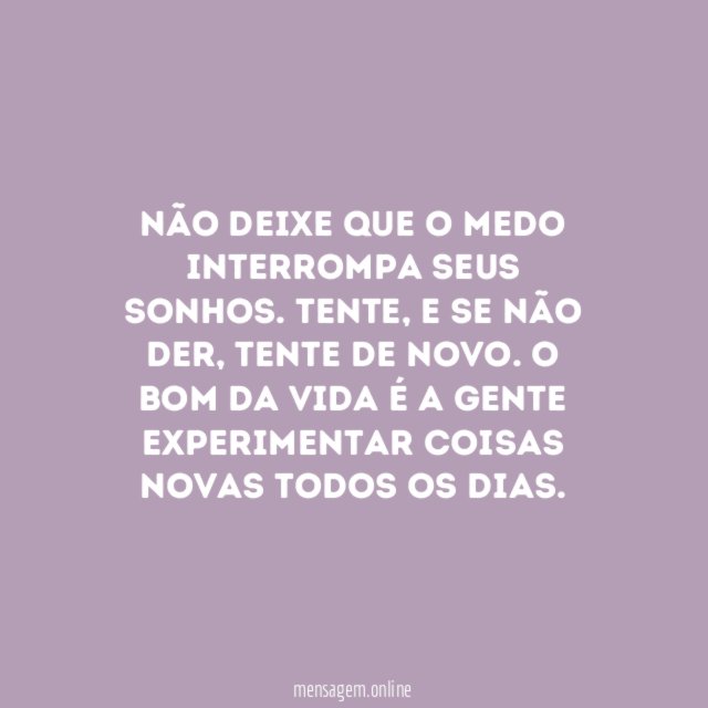 O medo de cair