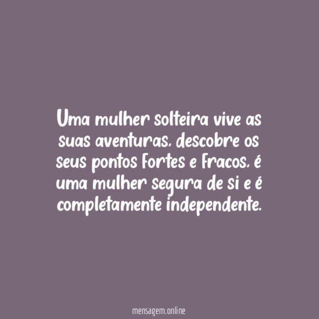 Mulher solteira