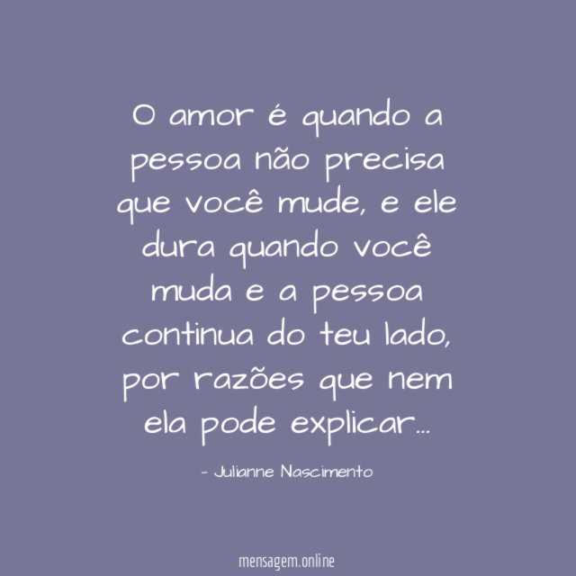 Mudanças