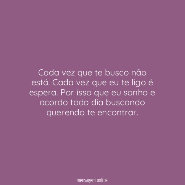 Quero te encontrar