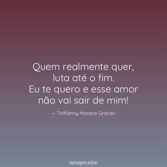 Quem realmente quer