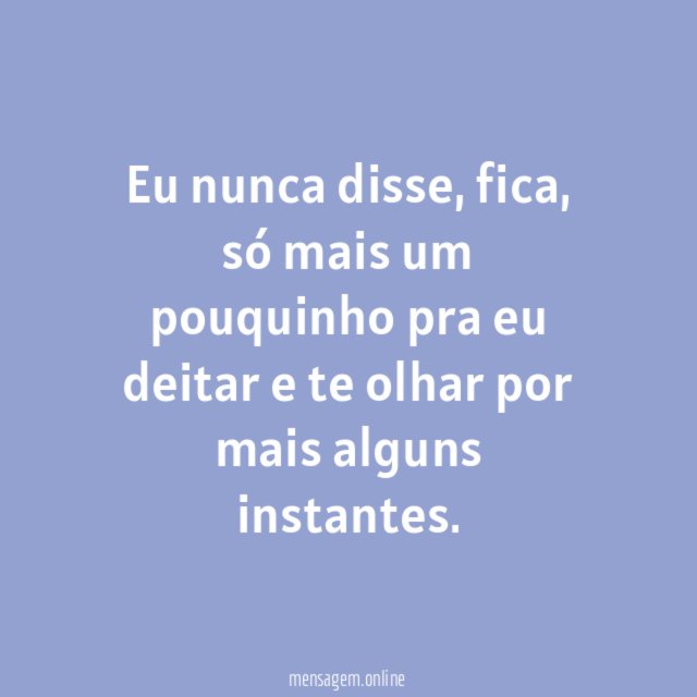 Só mais um pouco