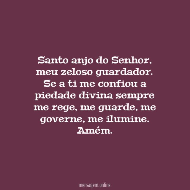 Santo anjo do Senhor