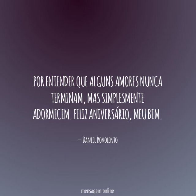 Feliz aniversário, meu bem