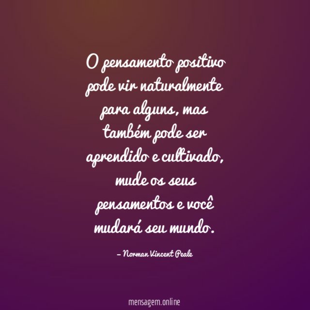Pensamento positivo