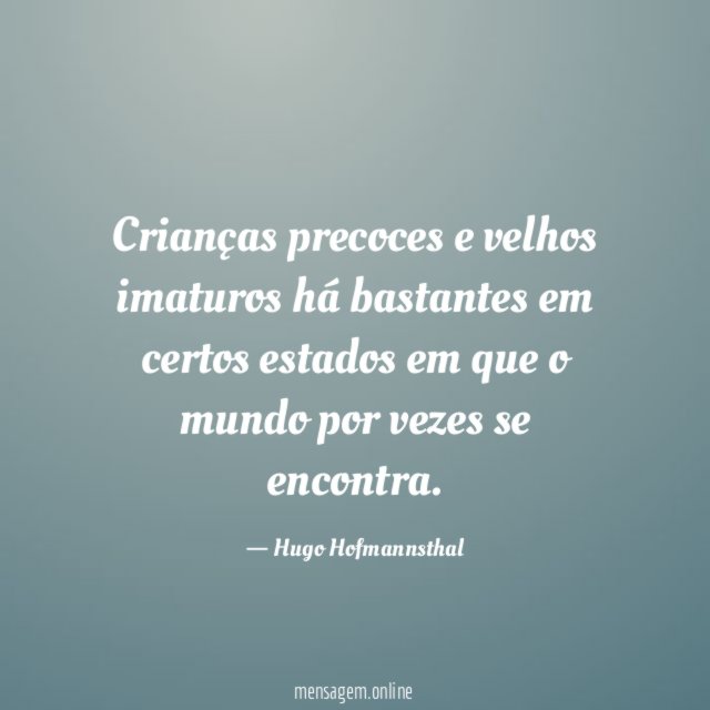 Crianças e velhos