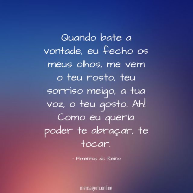 Saudades…