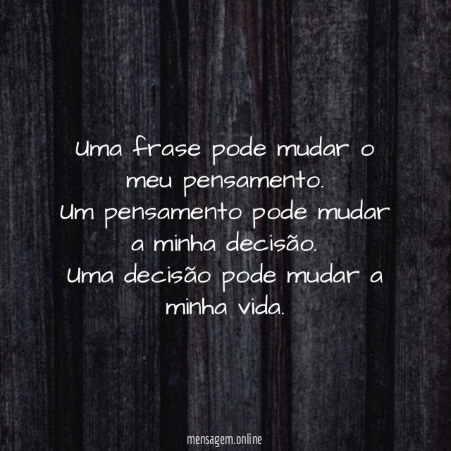 Mudar a minha vida