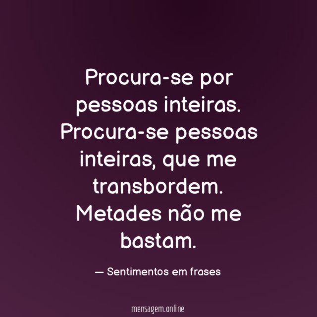 Pessoas inteiras