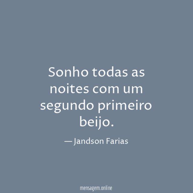 Segundo primeiro beijo