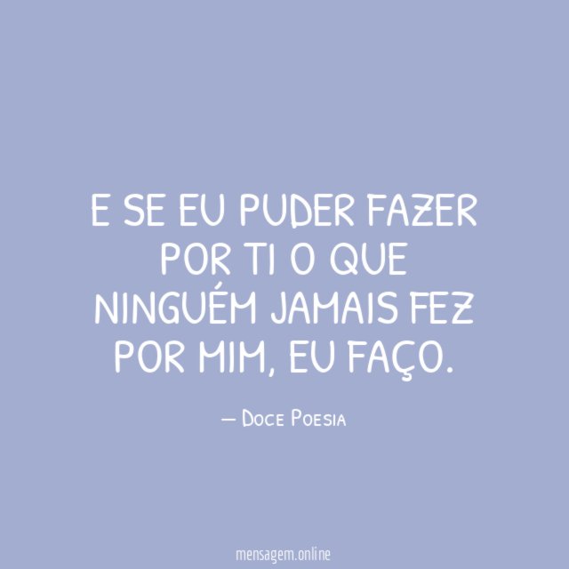 Eu faço por ti