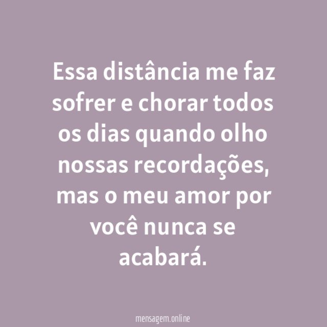 Não se acabará