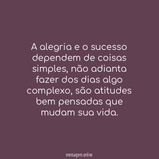 Alegria e sucesso