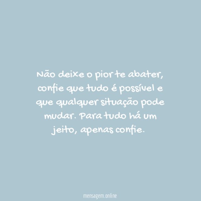 Aprenda a confiar