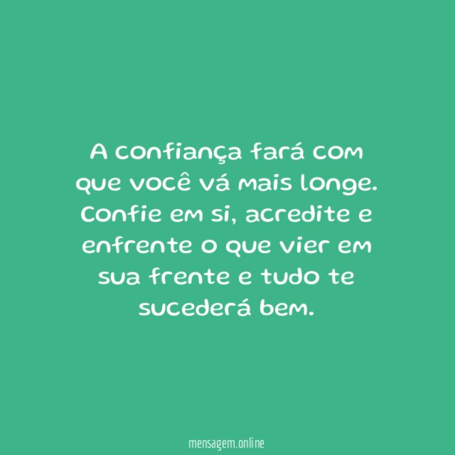 A força da confiança