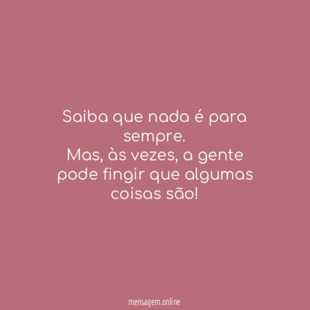 O que é eterno?