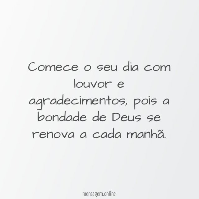 Louvor e agradecimentos