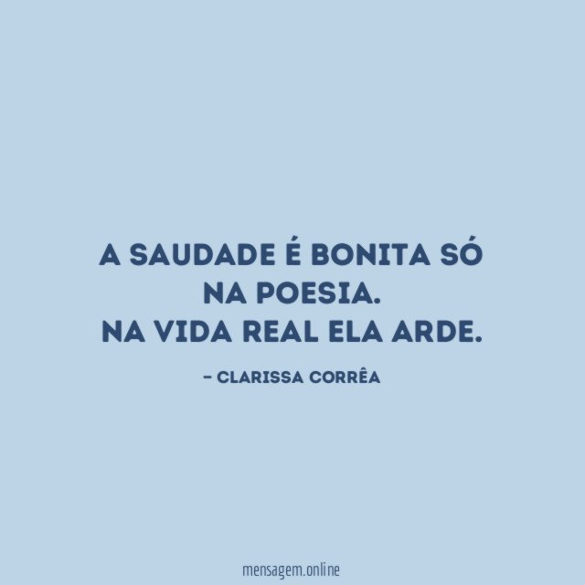Beleza da saudade