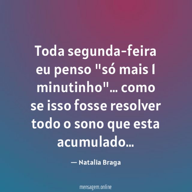 Só mais 1 minutinho!