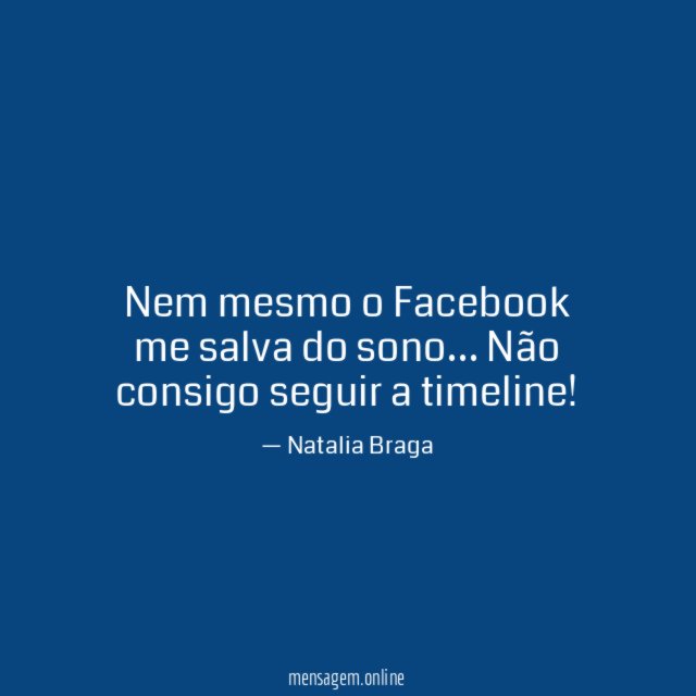 Nem Facebook salva!