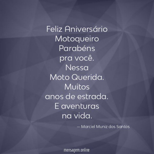 Feliz Aniversário Motoqueiro