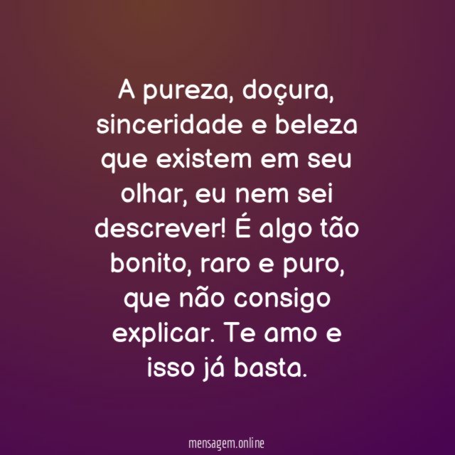 Pureza e doçura